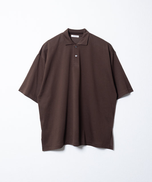 【INTÉRIM】HIGH GAUGE SEA ISLAND PIQUE HYPER BIG POLO SHIRT - MOLE / インテリム ハイゲージ シーアイランド ピケ ハイパービッグ ポロ シャツ 2026ss 2026春夏 正規取扱店 神奈川 鎌倉 ARZACH KAMAKURA オンラインショップ 通販