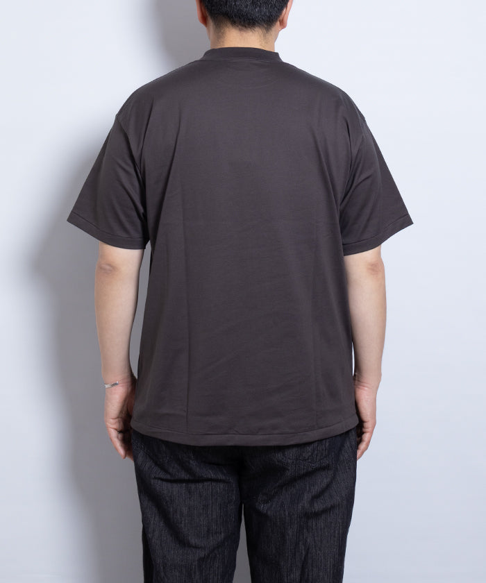 【INTÉRIM】HIGH GAUGE SUVIN JERSEY S/S TEE - SMOKE BLACK / インテリム ハイゲージ スビンコットン ジャージー 半袖 Tシャツ スモーク ブラック 2025SS 2025春夏 黒T 正規取扱店 神奈川鎌倉 オンラインショップ 通販