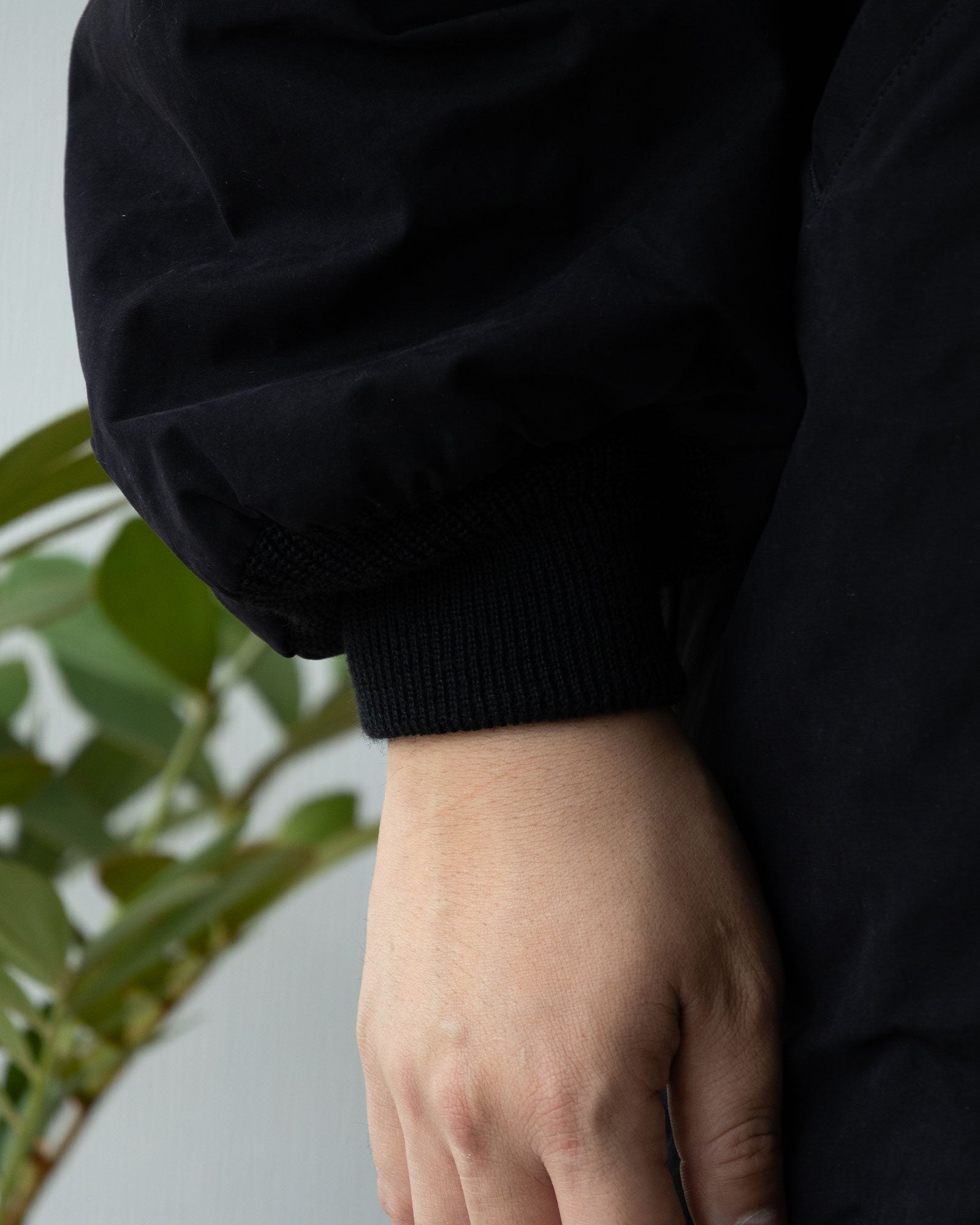 NEEDLES HOODED DOWN SUR COAT BLACK 着用 全体