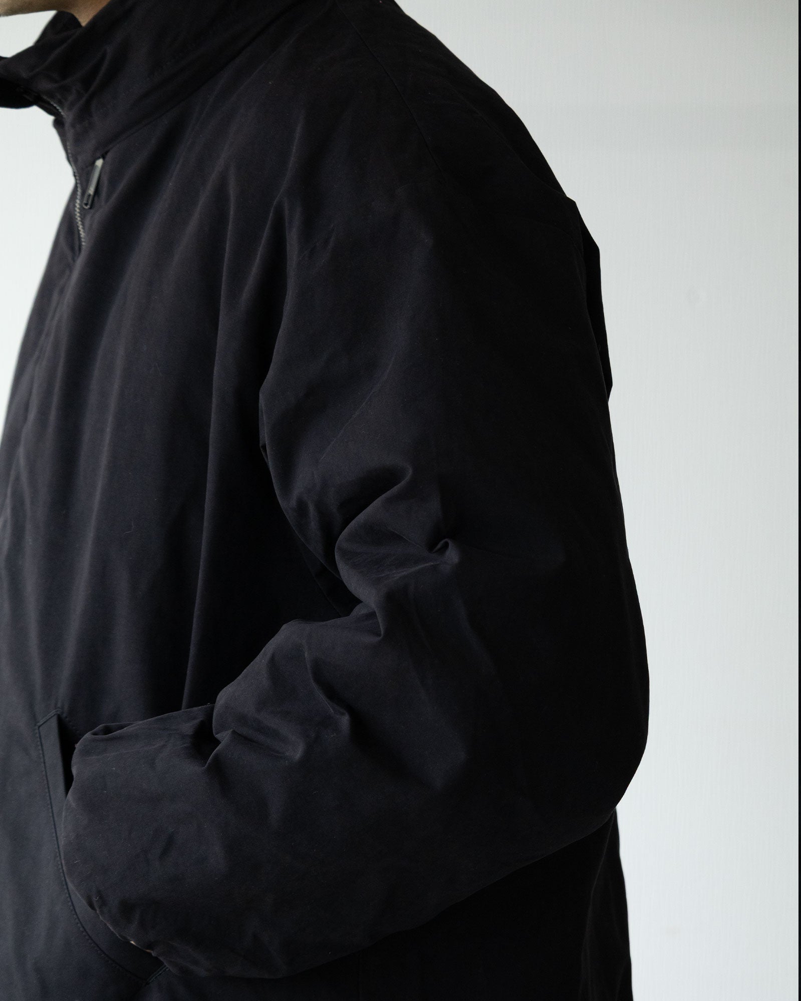 NEEDLES HOODED DOWN SUR COAT BLACK 着用スタイリング