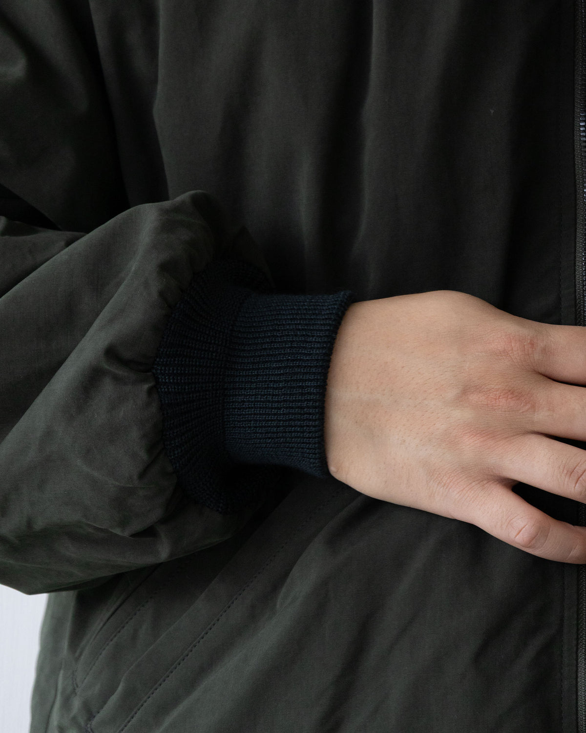 HOODED DOWN SUR COAT WAXED HIGH DENSITY - GREEN