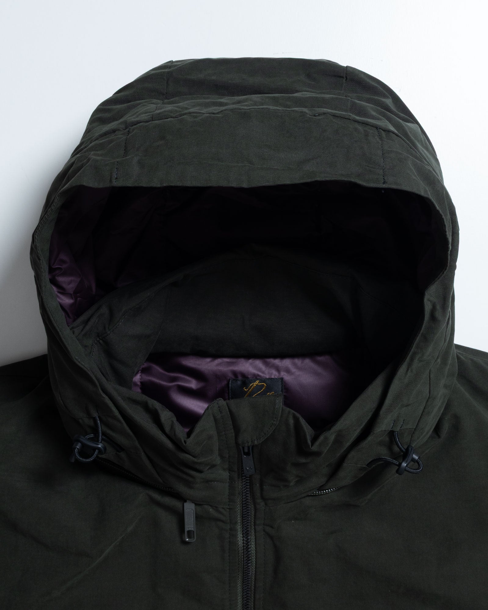 NEEDLES HOODED DOWN SUR COAT GREEN 袖口リブ ディテール