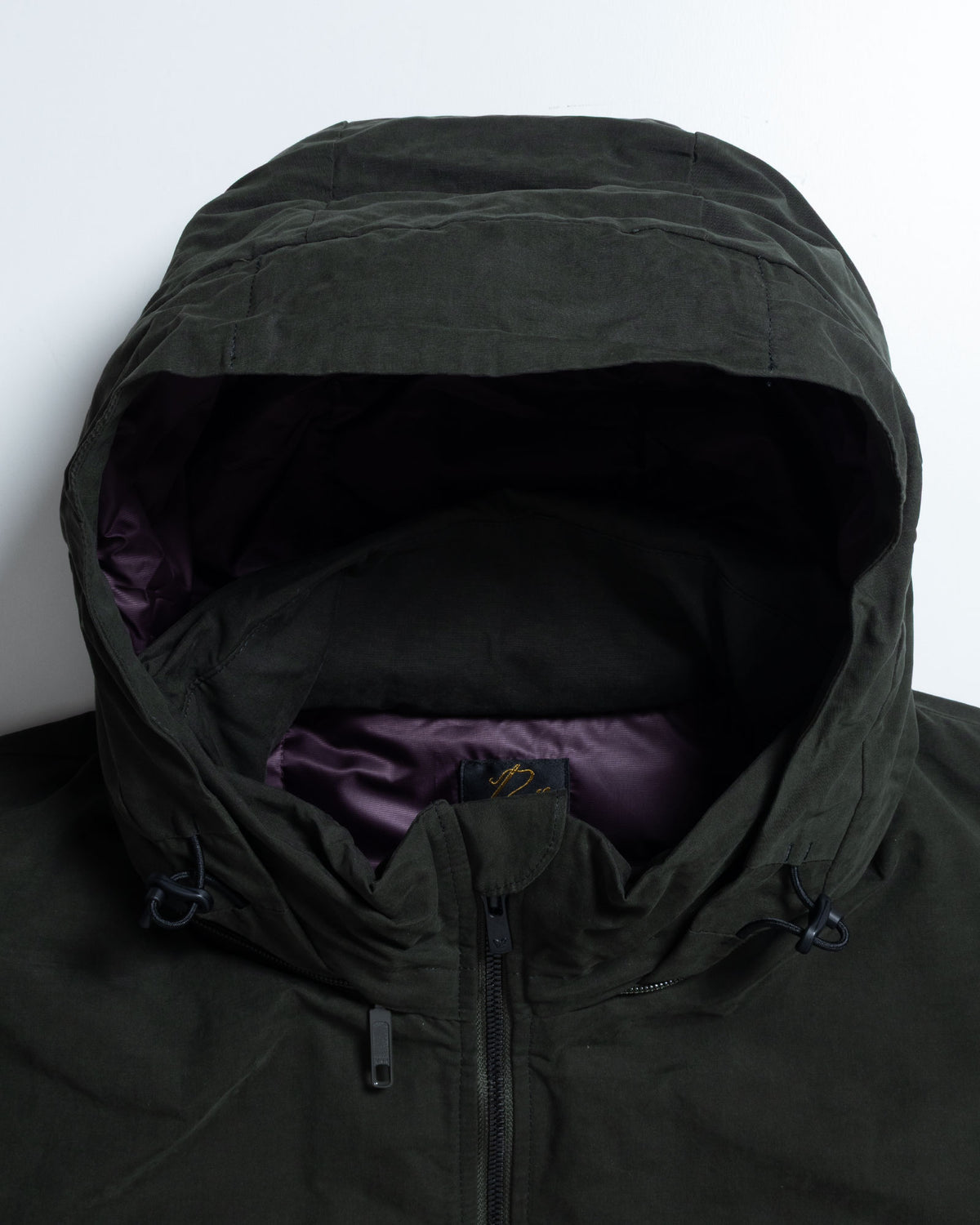 HOODED DOWN SUR COAT WAXED HIGH DENSITY - GREEN