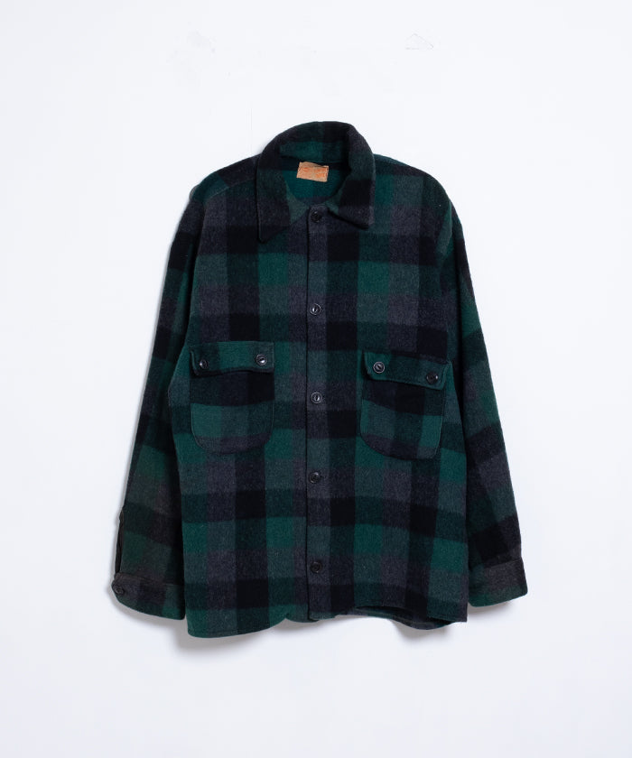 1950's HUMPHREY WOOL CHECK SHIRT / ハンフリー ウール チェック シャツ ヴィンテージ ビンテージ 古着 バッファローチェック ヘビーウール カナダ製 通販 オンラインショップ 神奈川 鎌倉