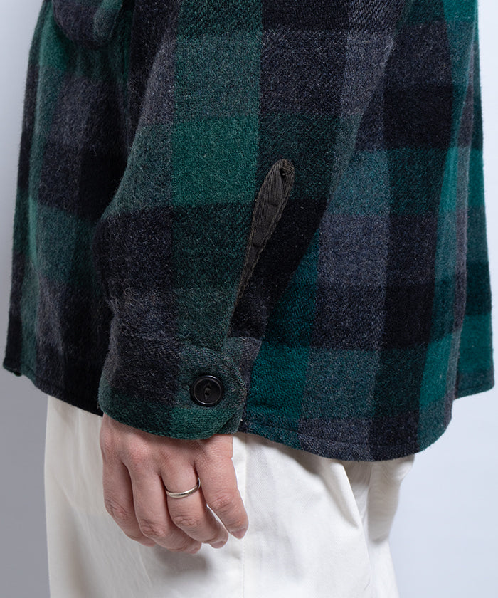 1950's HUMPHREY WOOL CHECK SHIRT / ハンフリー ウール チェック シャツ ヴィンテージ ビンテージ 古着 バッファローチェック ヘビーウール カナダ製 通販 オンラインショップ 神奈川 鎌倉 猫目ボタン