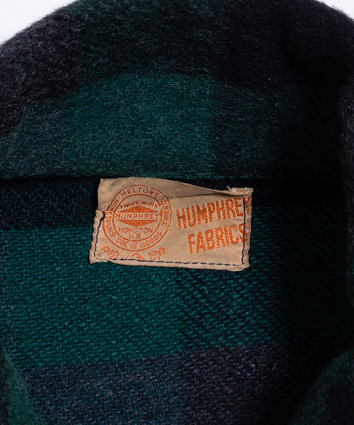 1950's HUMPHREY WOOL CHECK SHIRT / ハンフリー ウール チェック シャツ ヴィンテージ ビンテージ 古着 バッファローチェック ヘビーウール カナダ製 通販 オンラインショップ 神奈川 鎌倉 猫目ボタン