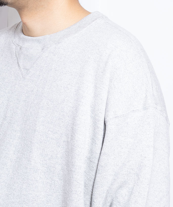 【INTÉRIM】HYPER BIG LOOP WHEEL BOTH V-GAZETTE SWEAT SHIRT / インテリム ハイパービッグ ループウィール 両Vガゼット スウェット クルー 2024秋冬 正規取扱店 神奈川 通販 オンラインショップ