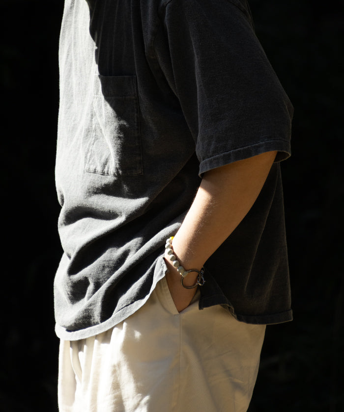 HYPER BIG VINTAGE FADE BLACK POCKET T-SHIRT - MID BLACK