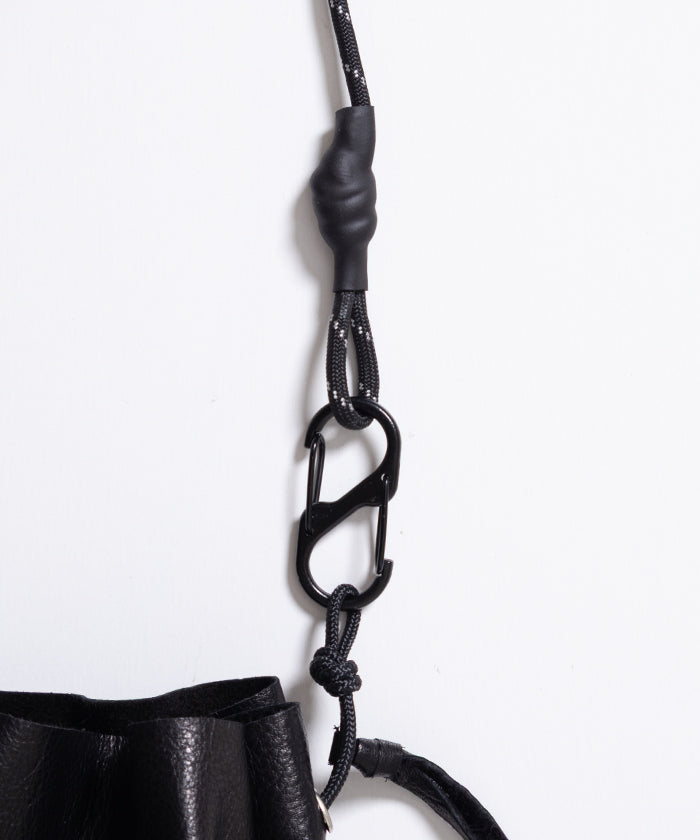 B:TOGETHER】KINCHAKU LEATHER BLACK SMOOTH