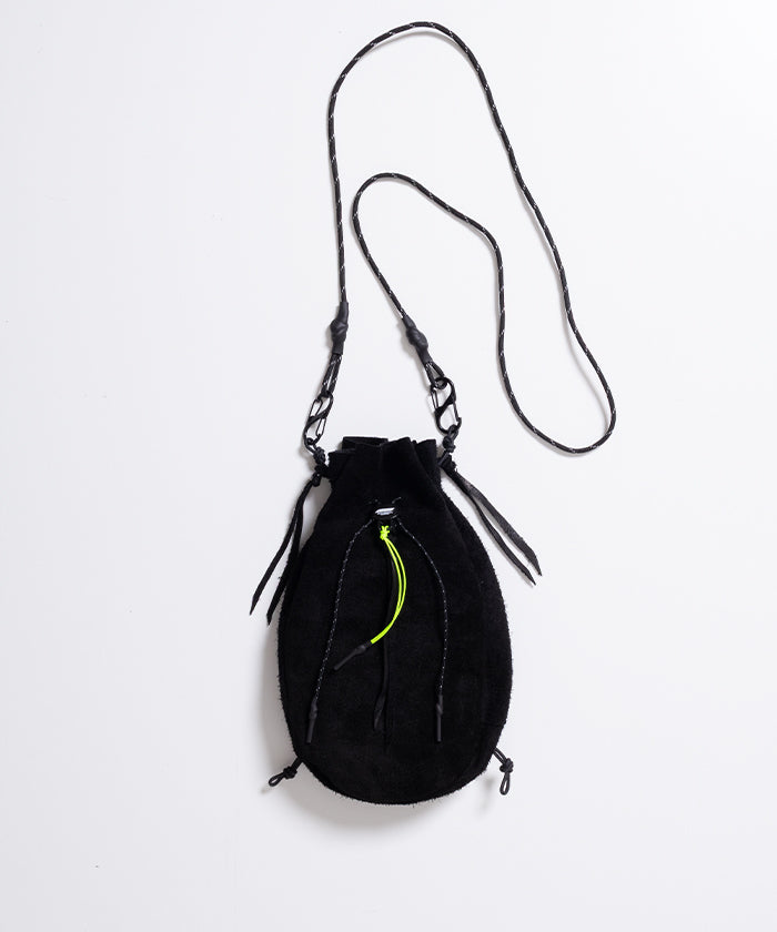 KINCHAKU LEATHER BLACK SUEDE