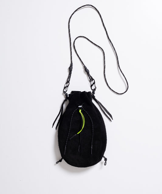 KINCHAKU LEATHER BLACK SUEDE