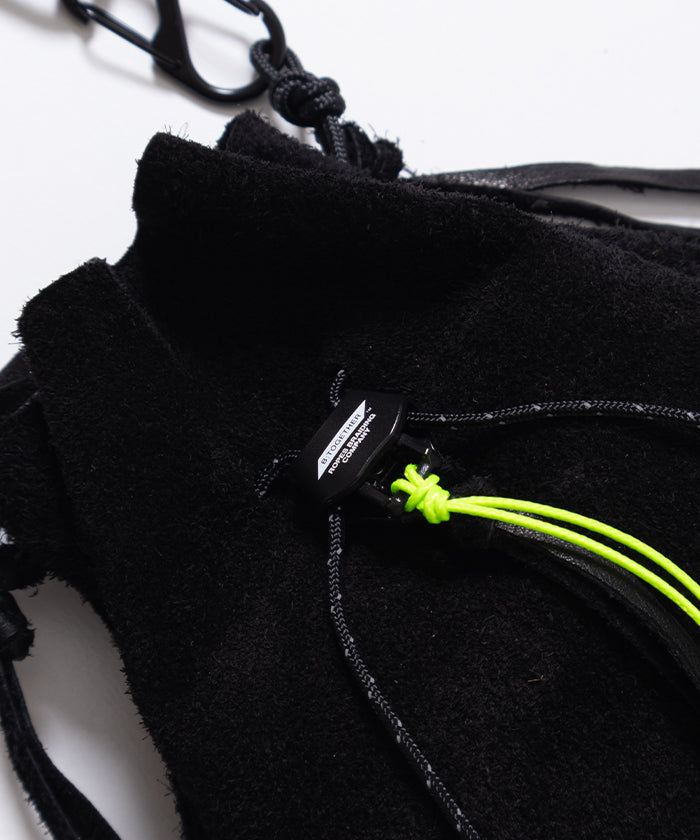 KINCHAKU LEATHER BLACK SUEDE