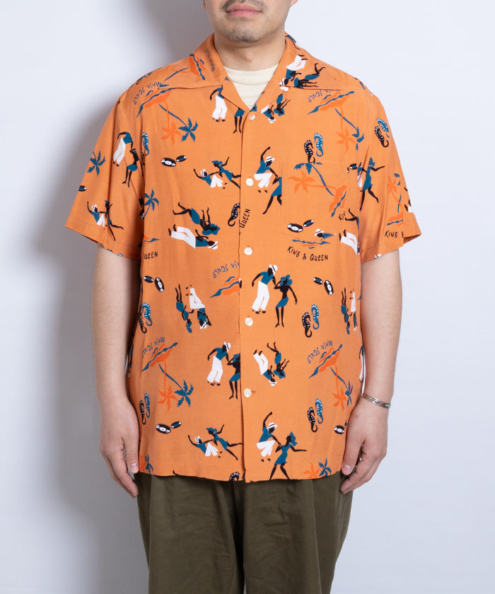 【Aloha Blossom】KING&QUEEN SHORT SLEEVE - L.BROWN / アロハブロッサム キング&クイーン レーヨンシャツ アロハシャツ 2025SS 2025春夏 正規取扱店 神奈川 鎌倉 オンラインショップ 通販