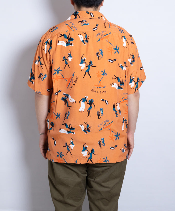 【Aloha Blossom】KING&QUEEN SHORT SLEEVE - L.BROWN / アロハブロッサム キング&クイーン レーヨンシャツ アロハシャツ 2025SS 2025春夏 正規取扱店 神奈川 鎌倉 オンラインショップ 通販