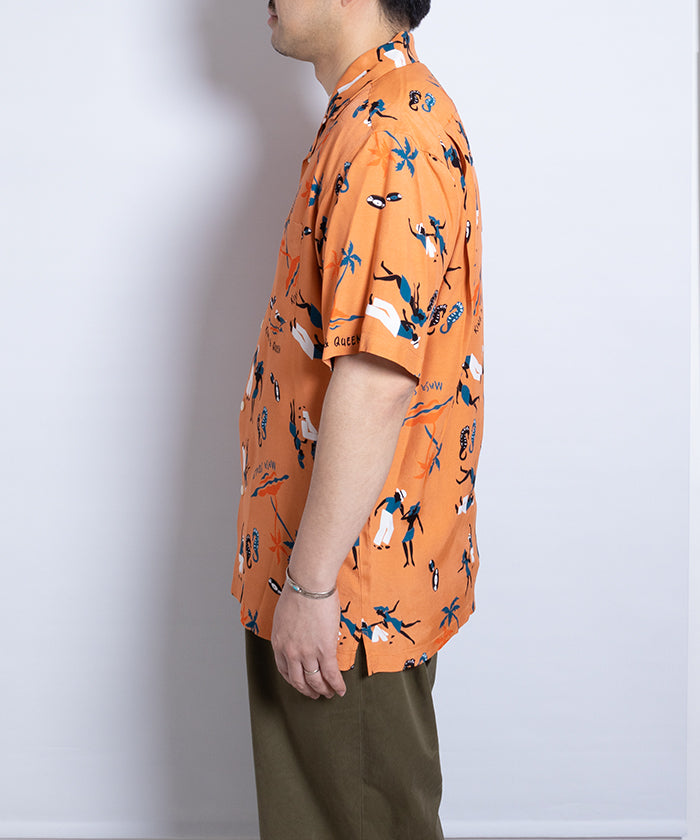 【Aloha Blossom】KING&QUEEN SHORT SLEEVE - L.BROWN / アロハブロッサム キング&クイーン レーヨンシャツ アロハシャツ 2025SS 2025春夏 正規取扱店 神奈川 鎌倉 オンラインショップ 通販