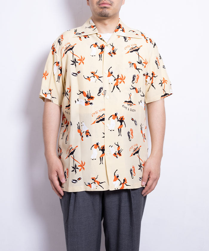 【Aloha Blossom】KING&QUEEN SHORT SLEEVE / アロハブロッサム キング&クイーン レーヨン アロハシャツ