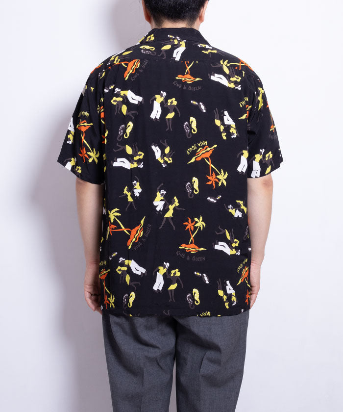 【Aloha Blossom】KING&QUEEN SHORT SLEEVE / アロハブロッサム キング&クイーン レーヨン アロハシャツ 日本製