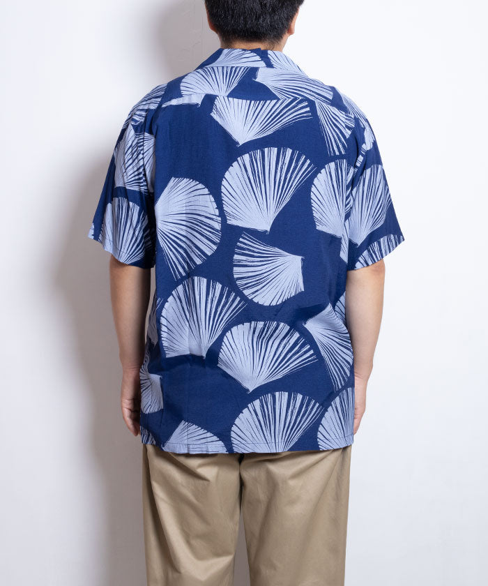 【Aloha Blossom】KUBA - NAVY / アロハブロッサム クバ レーヨン アロハシャツ 日本製 正規取扱店 キヨサク