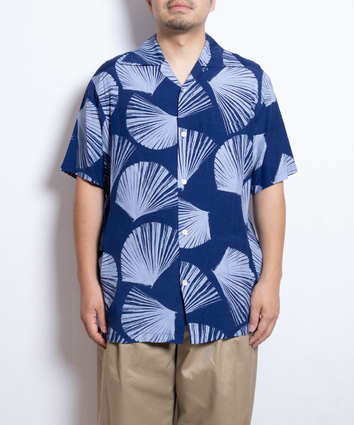 【Aloha Blossom】KUBA - NAVY / アロハブロッサム クバ レーヨン アロハシャツ 日本製 正規取扱店 キヨサク