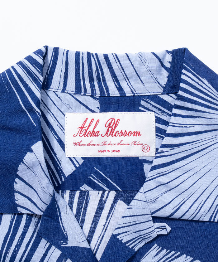 【Aloha Blossom】KUBA - NAVY / アロハブロッサム クバ レーヨン アロハシャツ 日本製 正規取扱店 キヨサク