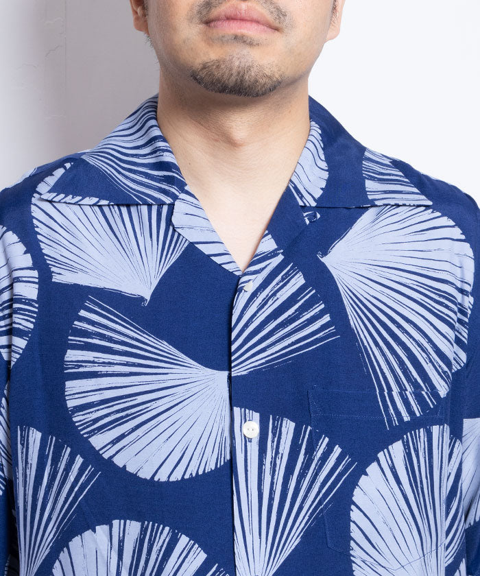 【Aloha Blossom】KUBA - NAVY / アロハブロッサム クバ レーヨン アロハシャツ 日本製 正規取扱店 キヨサク