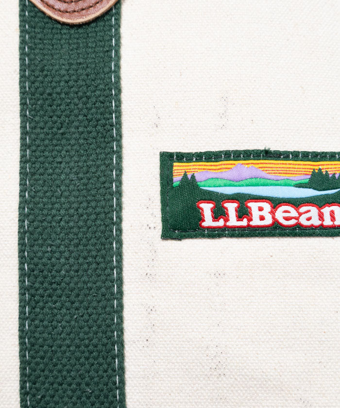 1980’s L.L.BEAN TOTE BAG WITH LEATHER HANDLE / エルエルビーン トートバッグ レザーハンドル アメリカ製 カタディンロゴ ヴィンテージ ビンテージ 古着 神奈川 鎌倉