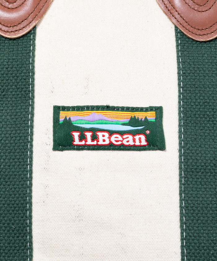 1980’s L.L.BEAN TOTE BAG WITH LEATHER HANDLE / エルエルビーン トートバッグ レザーハンドル アメリカ製 カタディンロゴ ヴィンテージ ビンテージ 古着 神奈川 鎌倉