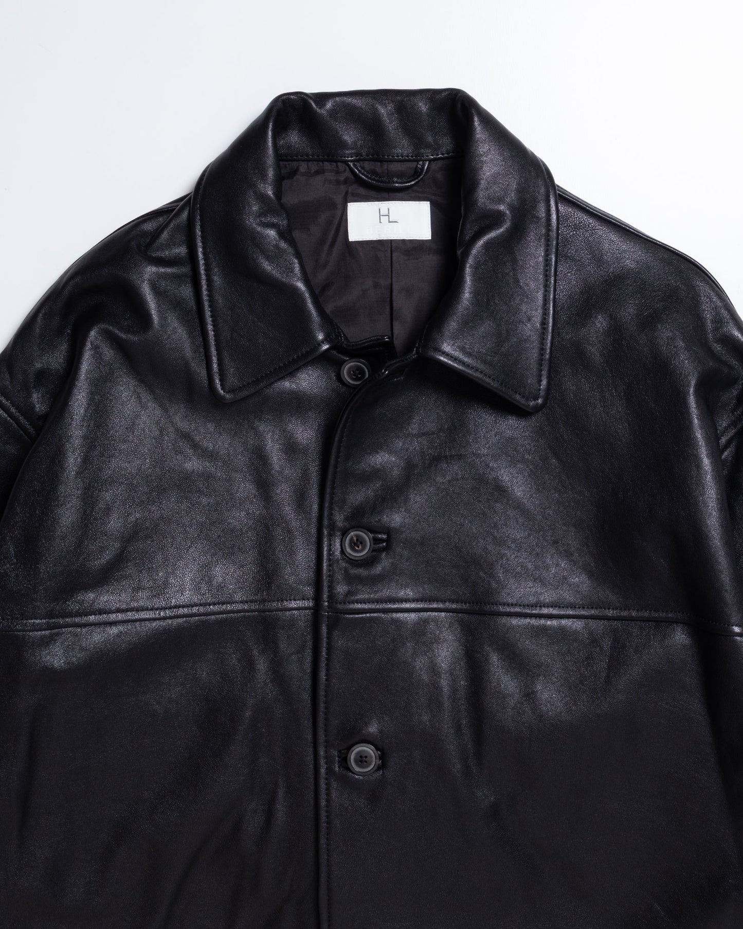 【HERILL】LAMBLEATHER CAR JACKET - BLACK / ヘリル ラムレザー カージャケット 2026aw 2026秋冬 正規取扱店 神奈川 鎌倉 ARZACH KAMAKURA オンラインショップ 通販