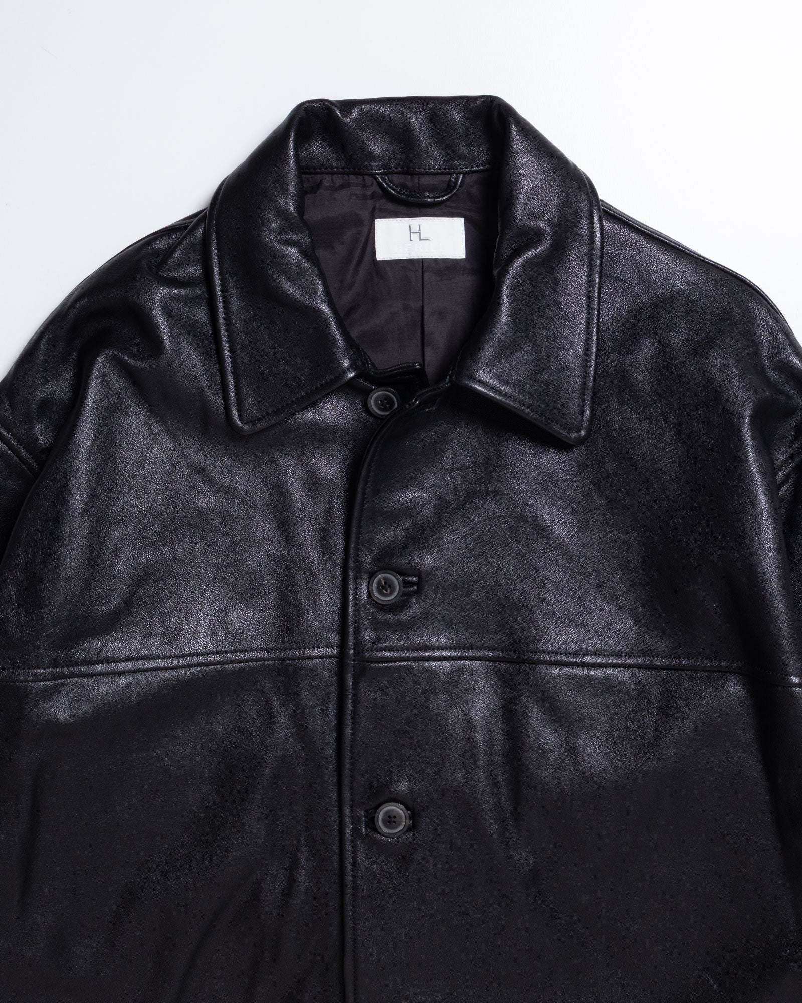 【HERILL】LAMBLEATHER CAR JACKET - BLACK / ヘリル ラムレザー カージャケット 2026aw 2026秋冬 正規取扱店 神奈川 鎌倉 ARZACH KAMAKURA オンラインショップ 通販