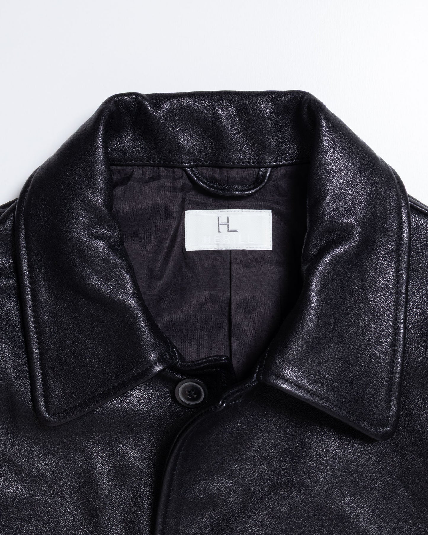 【HERILL】LAMBLEATHER CAR JACKET - BLACK / ヘリル ラムレザー カージャケット 2026aw 2026秋冬 正規取扱店 神奈川 鎌倉 ARZACH KAMAKURA オンラインショップ 通販
