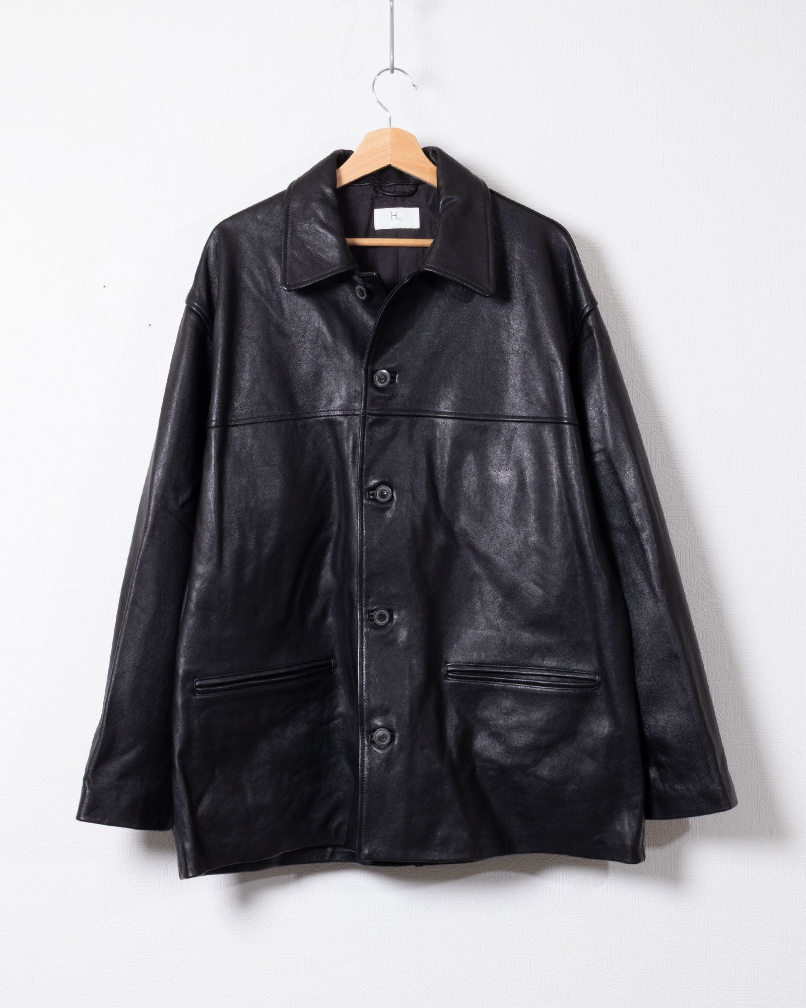 【HERILL】LAMBLEATHER CAR JACKET - BLACK / ヘリル ラムレザー カージャケット 2026aw 2026秋冬 正規取扱店 神奈川 鎌倉 ARZACH KAMAKURA オンラインショップ 通販