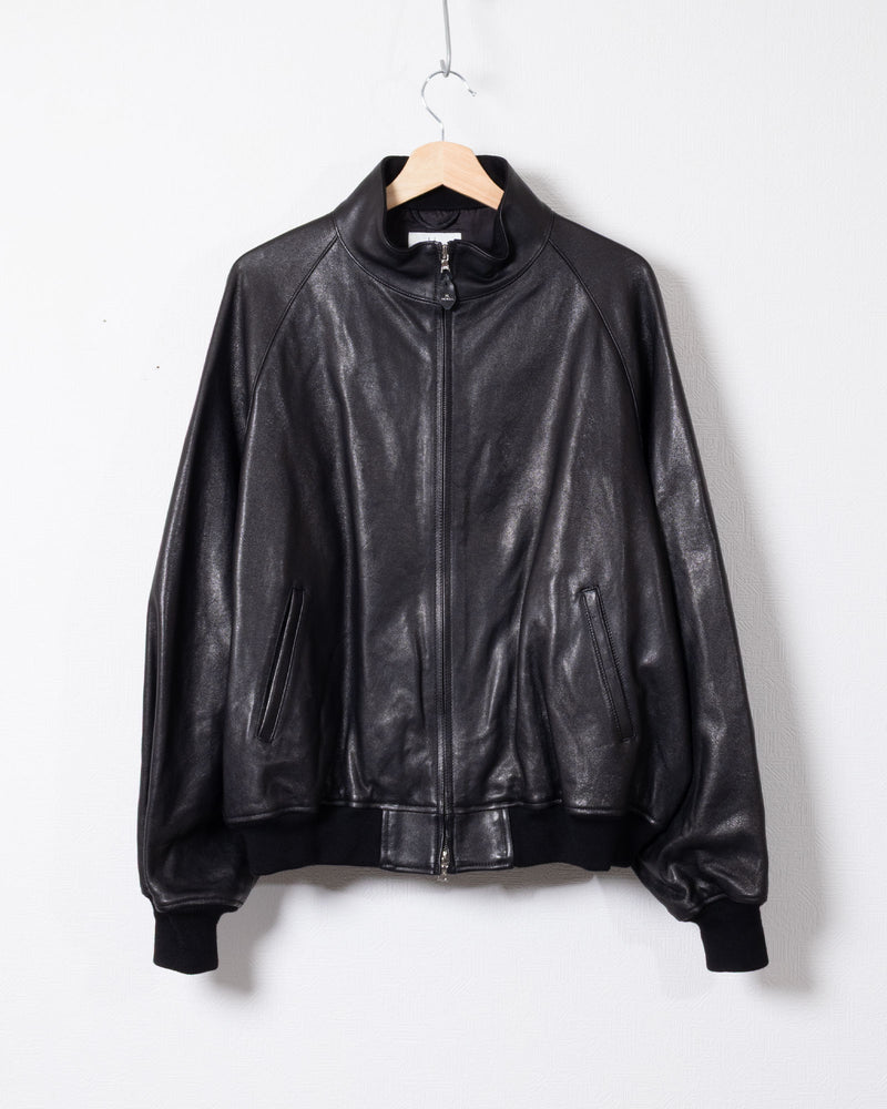 【HERILL】LAMBLEATHER WEEKEND JACKET - BLACK | ヘリル ラムレザー ウィークエンド ジャケット ブラック 2026fw 2026秋冬 正規取扱店 神奈川 鎌倉 ARZACH KAMAKURA オンラインショップ 通販