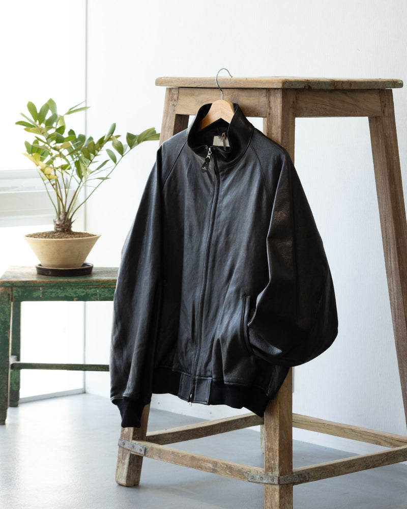【HERILL】LAMBLEATHER WEEKEND JACKET - BLACK | ヘリル ラムレザー ウィークエンド ジャケット ブラック 2026fw 2026秋冬 正規取扱店 神奈川 鎌倉 ARZACH KAMAKURA オンラインショップ 通販