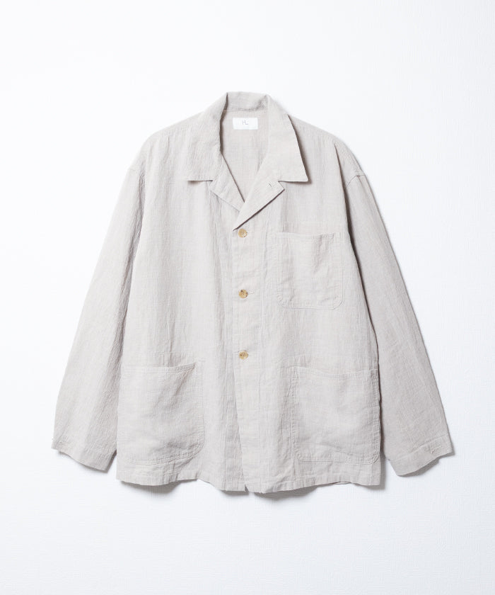 【HERILL】LINEN P41 COVERALL JACKET - NATURAL / ヘリル リネン P41 カバーオール ジャケット 2026ss 2026春夏 正規取扱店 神奈川 鎌倉 ARZACH KAMAKURA オンラインショップ 通販