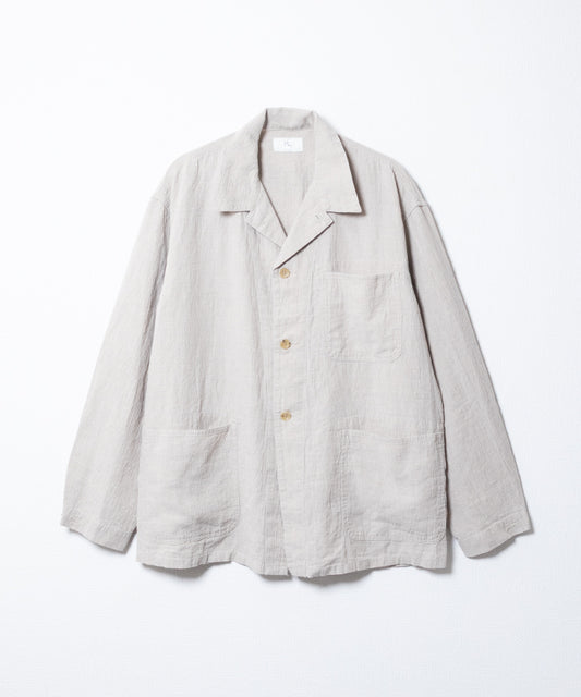 【HERILL】LINEN P41 COVERALL JACKET - NATURAL / ヘリル リネン P41 カバーオール ジャケット 2026ss 2026春夏 正規取扱店 神奈川 鎌倉 ARZACH KAMAKURA オンラインショップ 通販