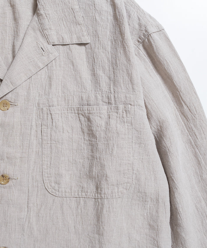 【HERILL】LINEN P41 COVERALL JACKET - NATURAL / ヘリル リネン P41 カバーオール ジャケット 2026ss 2026春夏 正規取扱店 神奈川 鎌倉 ARZACH KAMAKURA オンラインショップ 通販