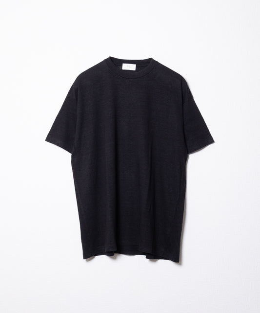 【HERILL】LINEN T-SHIRTS - BLACK / ヘリル リネン Tシャツ ブラック 2026ss 2026春夏 正規取扱店 神奈川 鎌倉 ARZACH KAMAKURA オンラインショップ 通販