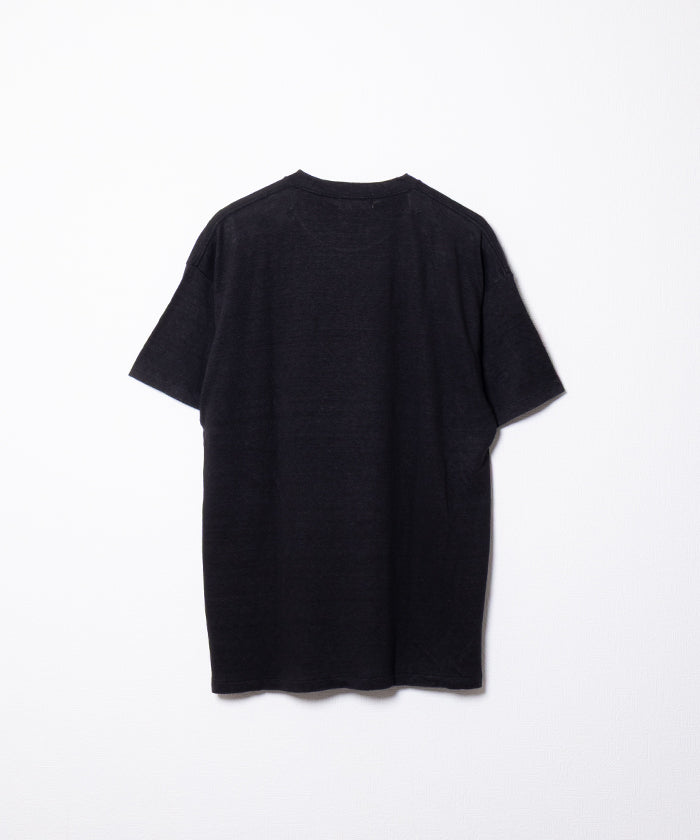 【HERILL】LINEN T-SHIRTS - BLACK / ヘリル リネン Tシャツ ブラック 2026ss 2026春夏 正規取扱店 神奈川 鎌倉 ARZACH KAMAKURA オンラインショップ 通販