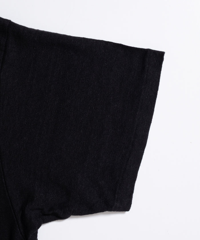 【HERILL】LINEN T-SHIRTS - BLACK / ヘリル リネン Tシャツ ブラック 2026ss 2026春夏 正規取扱店 神奈川 鎌倉 ARZACH KAMAKURA オンラインショップ 通販