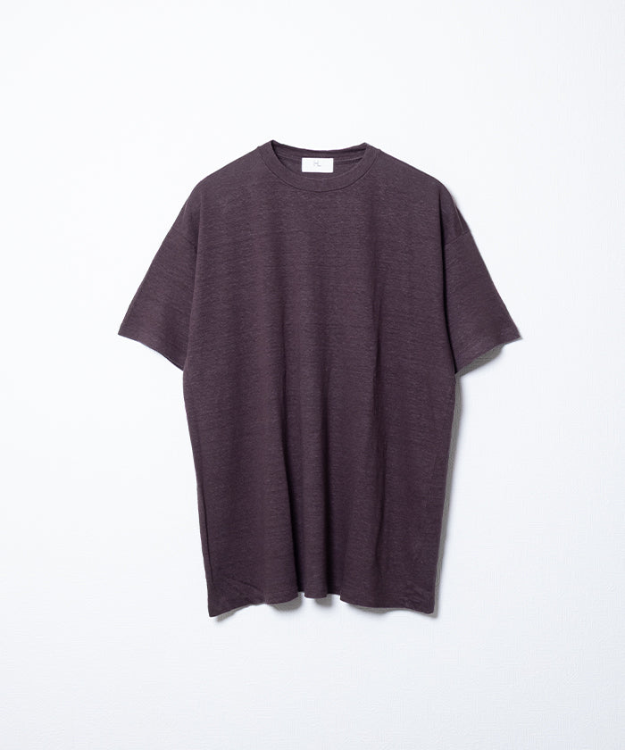 【HERILL】LINEN T-SHIRTS - BROWN / ヘリル リネン Tシャツ ブラウン 2026ss 2026春夏 正規取扱店 神奈川 鎌倉 アルザック鎌倉 オンラインショップ 通販