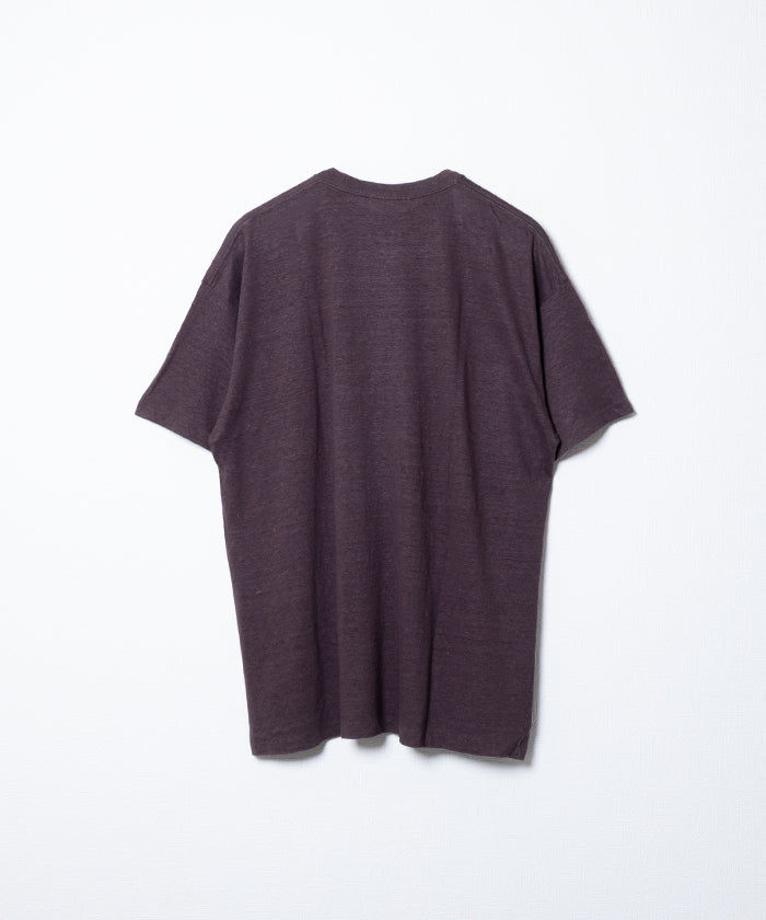 【HERILL】LINEN T-SHIRTS - BROWN / ヘリル リネン Tシャツ ブラウン 2026ss 2026春夏 正規取扱店 神奈川 鎌倉 アルザック鎌倉 オンラインショップ 通販
