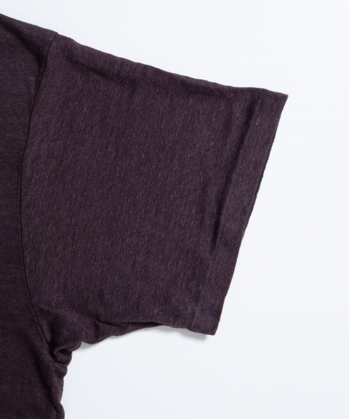 【HERILL】LINEN T-SHIRTS - BROWN / ヘリル リネン Tシャツ ブラウン 2026ss 2026春夏 正規取扱店 神奈川 鎌倉 アルザック鎌倉 オンラインショップ 通販