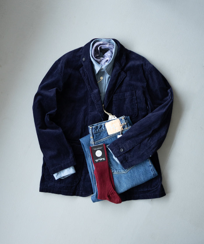 【ENGINEERED GARMENTS】 LOITER JACKET 8W CORDUROY - DK.NAVY / エンジニアドガーメンツ ロイタージャケット ８ウェル コーデュロイ 2025AW 2025秋冬 正規取扱店 神奈川 鎌倉 オンラインショップ 通販