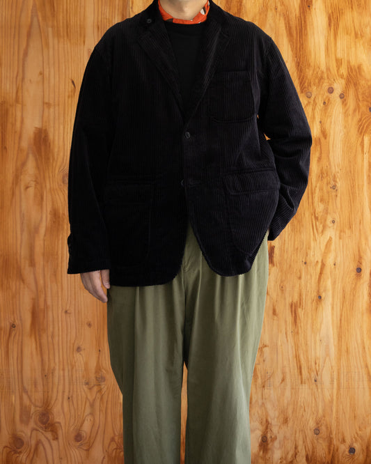 LOITER JACKET - BLACK COTTON 4.5W CORDUROY