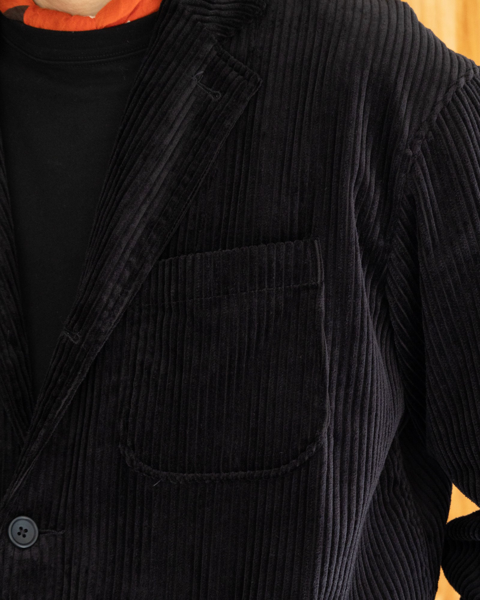 ENGINEERED GARMENTS LOITER JACKET BLACK 着用バック