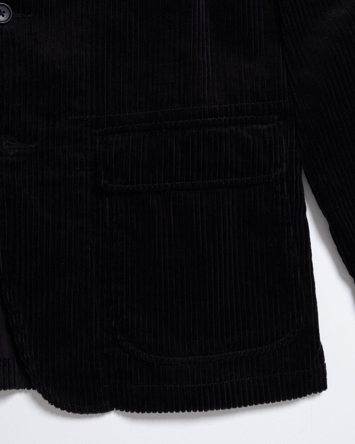 LOITER JACKET - BLACK COTTON 4.5W CORDUROY