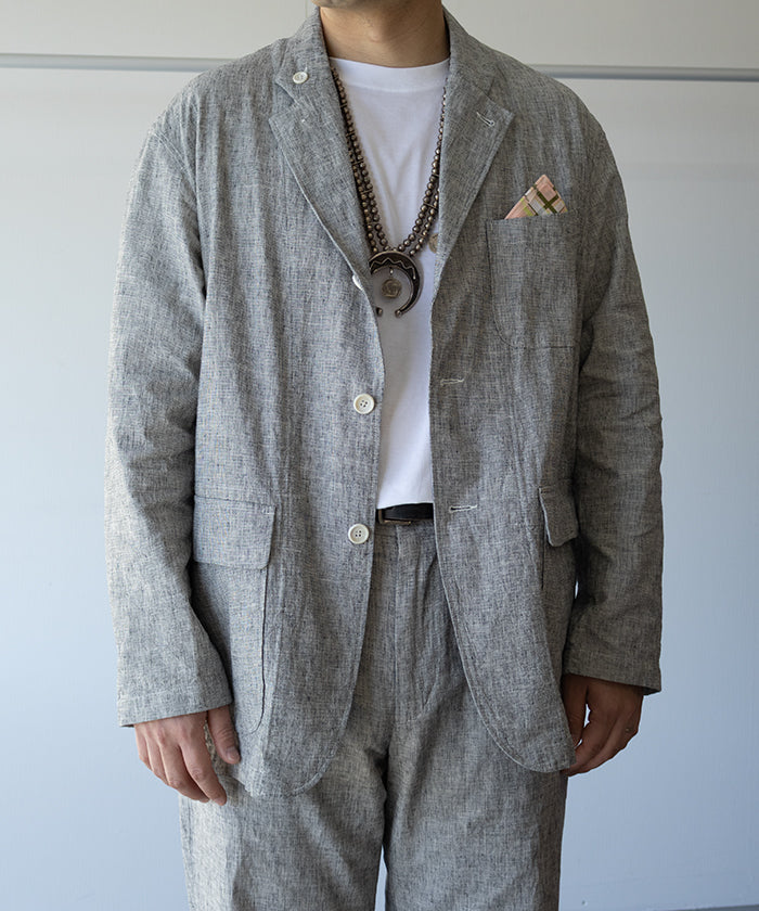【ENGINEERED GARMENTS】LOITER JACKET CL MELANGE - H.GREY / エンジニアドガーメンツ ロイタージャケット コットンリネン メランジ 2026ss 2026春夏 正規取扱店 神奈川 鎌倉 セレクトショップ オンラインショップ 通販