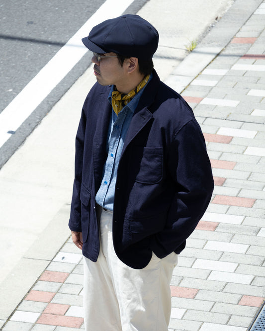 LOITER JACKET - DK.NAVY WOOL UNIFORM SERGE