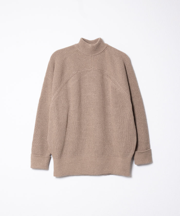 【AUBERGE】LOUISE - BEIGE / オーベルジュ ルイーズ モックネック シルク ニット ベージュ ハンドニット 2025AW 2025秋冬 正規取扱店 神奈川 鎌倉 オンラインショップ 通販