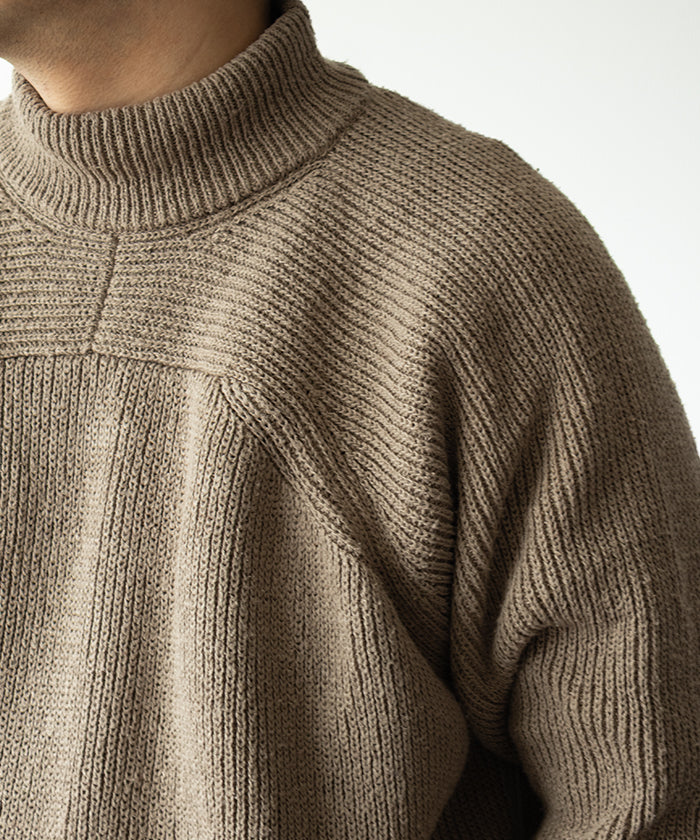 【AUBERGE】LOUISE - BEIGE / オーベルジュ ルイーズ モックネック シルク ニット ベージュ ハンドニット 2025AW 2025秋冬 正規取扱店 神奈川 鎌倉 オンラインショップ 通販